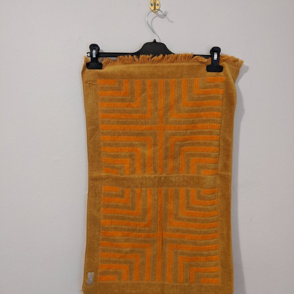 Vintage designer cotton Yves Saint Laurent hand towel, mid-century style